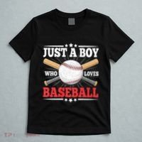 Just A Boy Who Loves Baseball Funny Baseball Player T-Shirt thumb 5