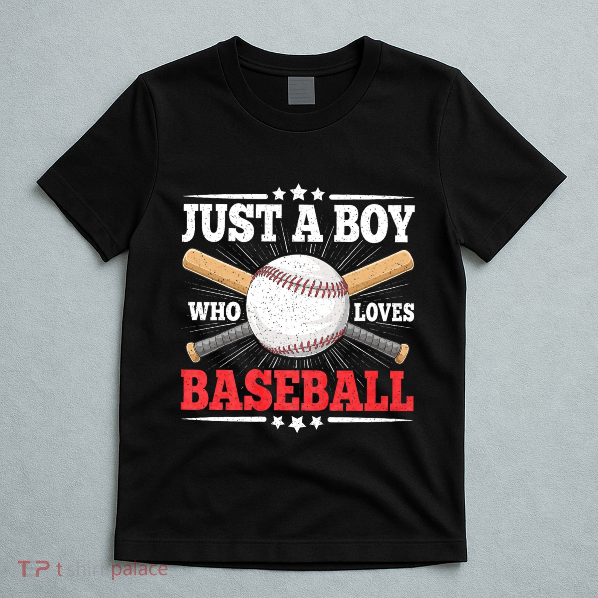 Just A Boy Who Loves Baseball Funny Baseball Player T-Shirt