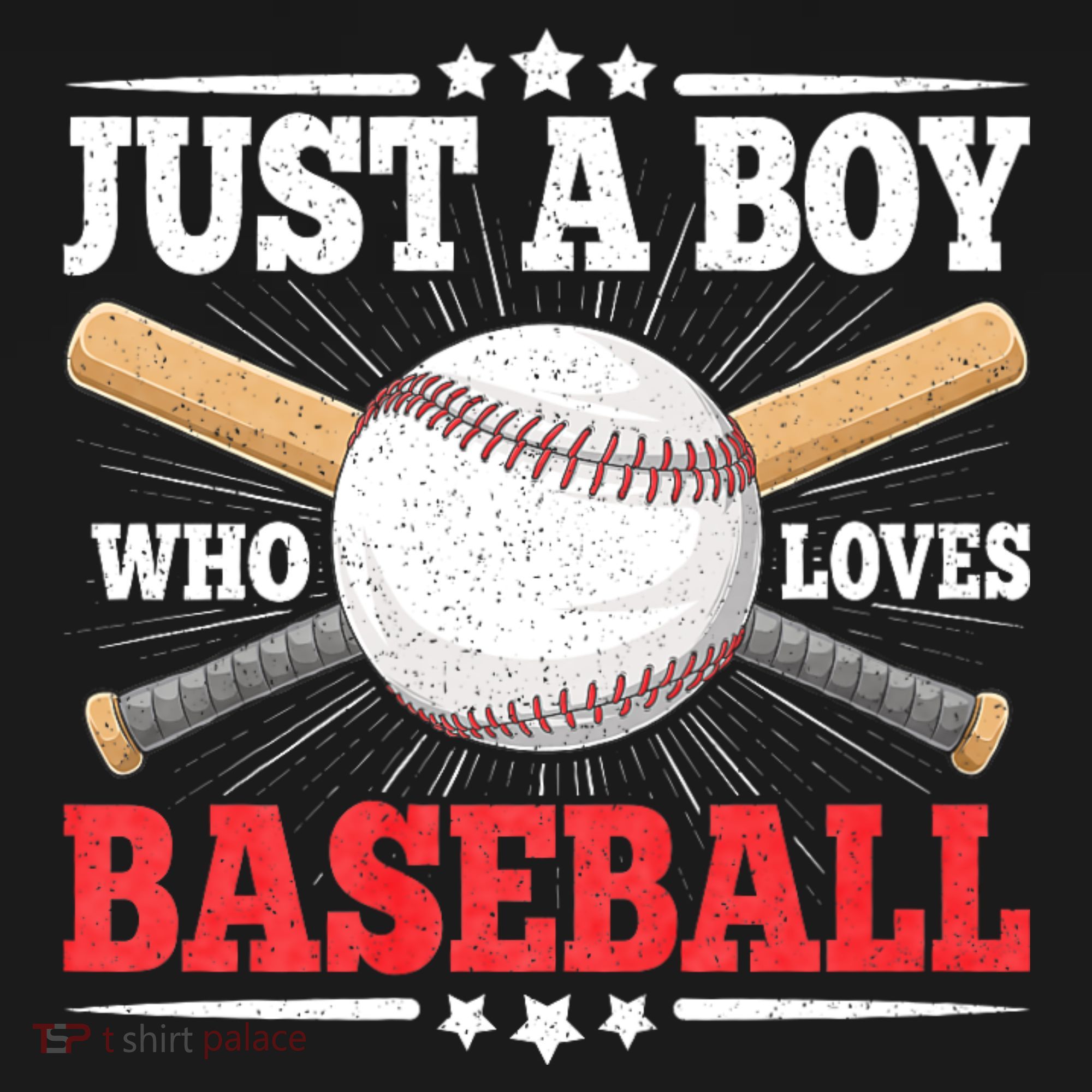 Just A Boy Who Loves Baseball Funny Baseball Player T-Shirt