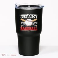 Just A Boy Who Loves Baseball Funny Baseball Player Tumbler thumb 0