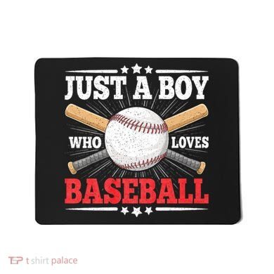 Just A Boy Who Loves Baseball Funny Baseball Player Mousepad