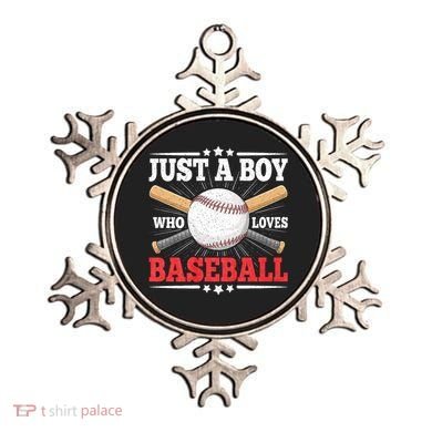 Just A Boy Who Loves Baseball Funny Baseball Player Ornament