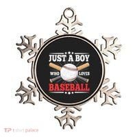 Just A Boy Who Loves Baseball Funny Baseball Player Ornament thumb 0