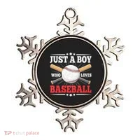 Just A Boy Who Loves Baseball Funny Baseball Player Ornament thumb 0