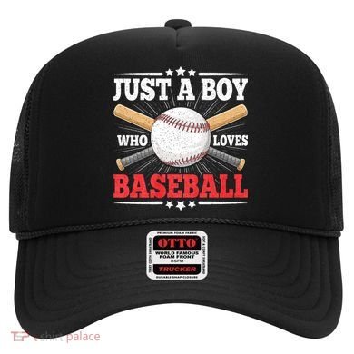 Just A Boy Who Loves Baseball Funny Baseball Player Hat