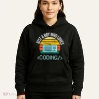 Just A Boy Who Loves Coding Computer Hoodie thumb 5