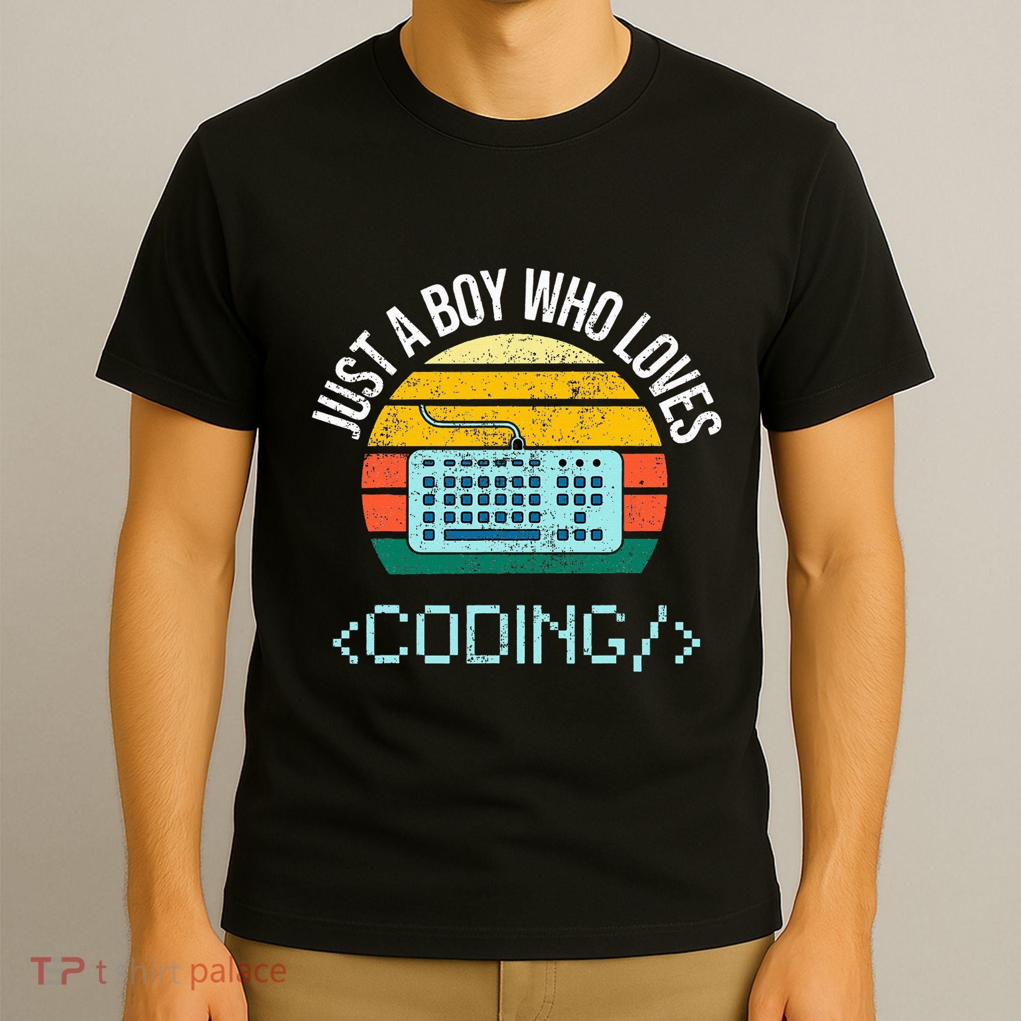 Just A Boy Who Loves Coding Computer T-Shirt