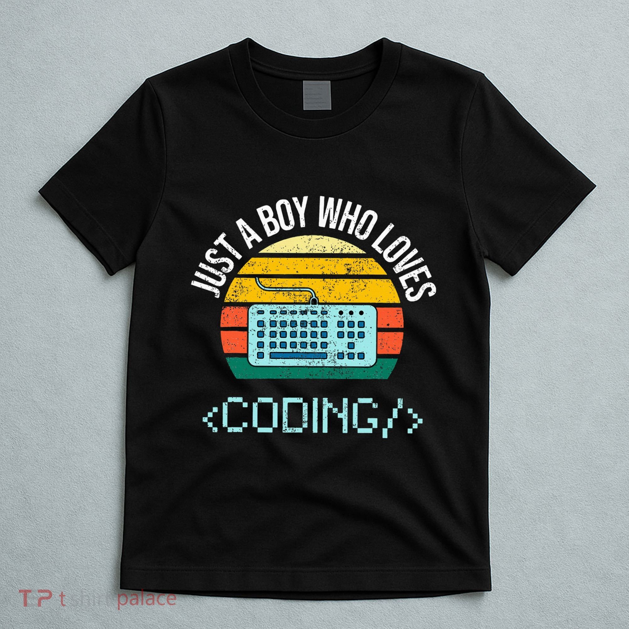 Just A Boy Who Loves Coding Computer T-Shirt