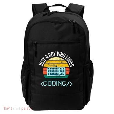 Just A Boy Who Loves Coding Computer Backpack