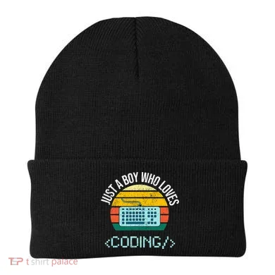 Just A Boy Who Loves Coding Computer Beanie