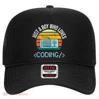Just A Boy Who Loves Coding Computer Hat thumb 0