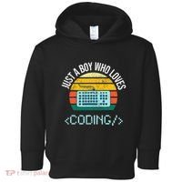 Just A Boy Who Loves Coding Computer Toddler Hoodie thumb 0
