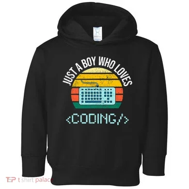 Just A Boy Who Loves Coding Computer Toddler Hoodie