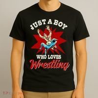 Just A Boy Who Loves Wrestling Wrestle Wrestler T-Shirt thumb 3