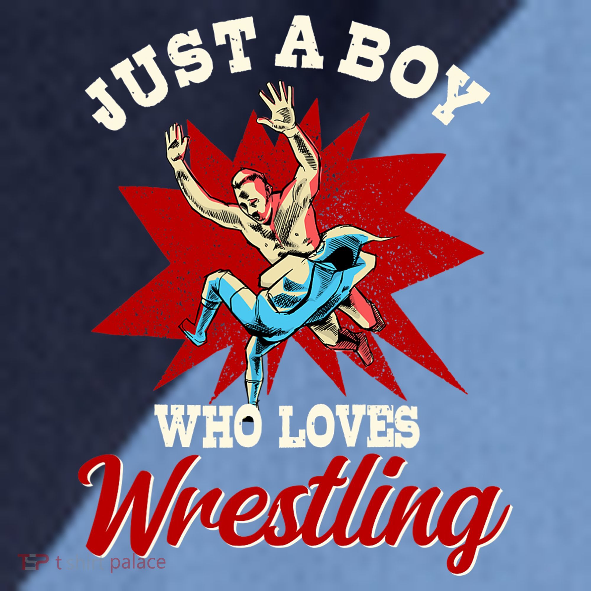 Just A Boy Who Loves Wrestling Wrestle Wrestler Raglan Baseball Sleeve Shirt