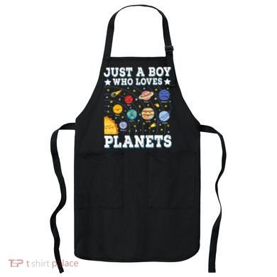Just A Bo_y Who Loves Planets Solar System Space Science Geek Apron