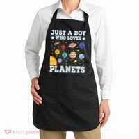 Just A Bo_y Who Loves Planets Solar System Space Science Geek Apron thumb 2