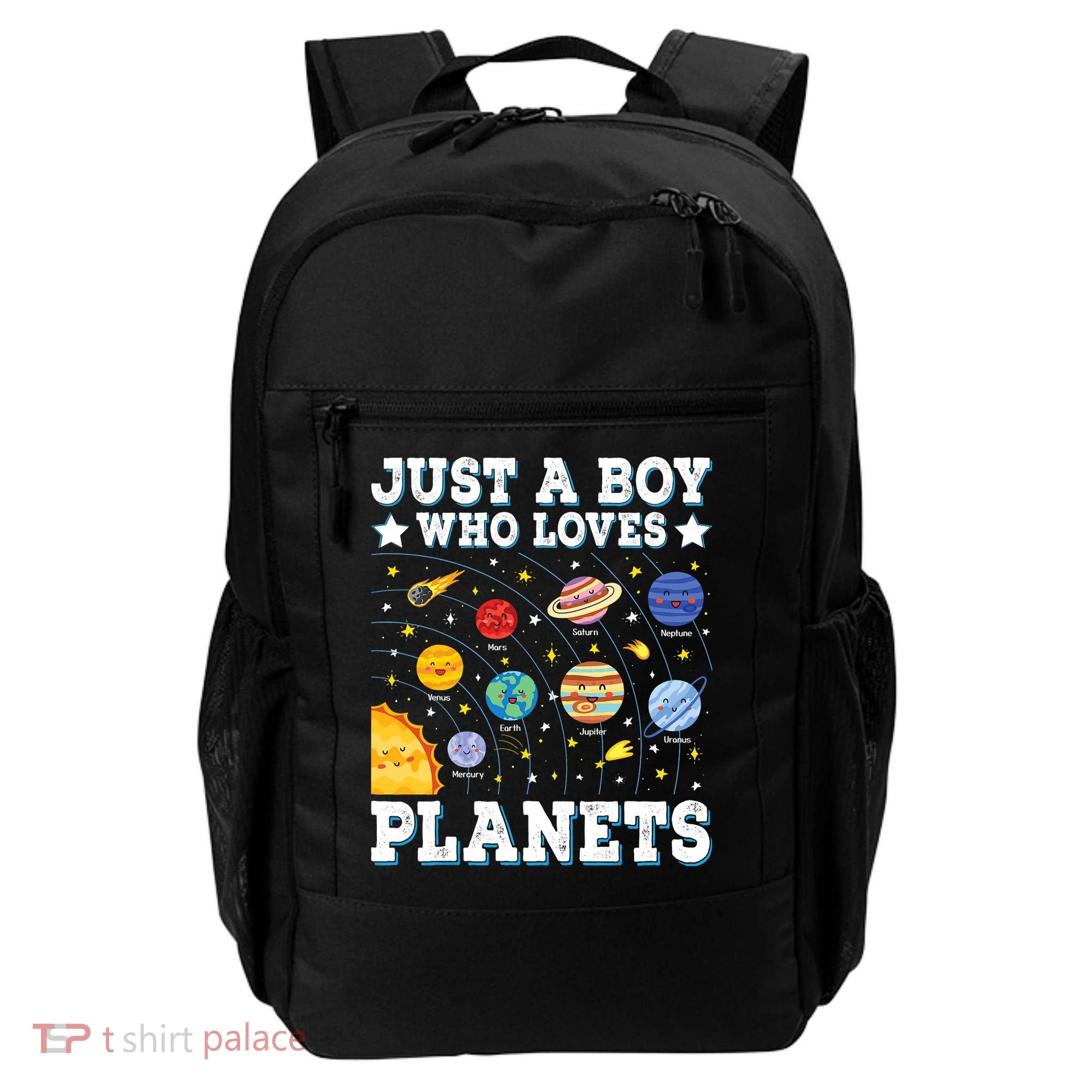 Just A Bo_y Who Loves Planets Solar System Space Science Geek Backpack