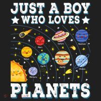 Just A Bo_y Who Loves Planets Solar System Space Science Geek Beanie thumb 2