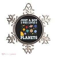 Just A Bo_y Who Loves Planets Solar System Space Science Geek Ornament thumb 0