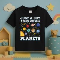 Just A Bo_y Who Loves Planets Solar System Space Science Geek Toddler T-Shirt thumb 3