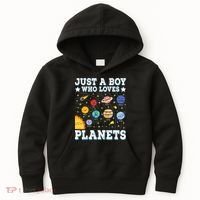 Just A Bo_y Who Loves Planets Solar System Space Science Geek Kids Hoodie thumb 0