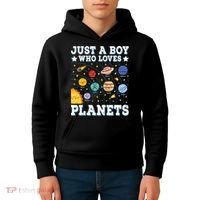 Just A Bo_y Who Loves Planets Solar System Space Science Geek Kids Hoodie thumb 4