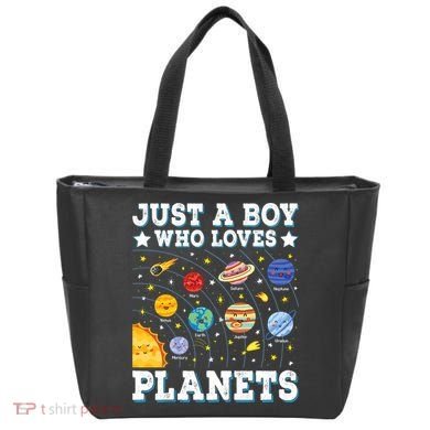 Just A Bo_y Who Loves Planets Solar System Space Science Geek Tote Bag