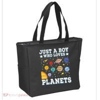 Just A Bo_y Who Loves Planets Solar System Space Science Geek Tote Bag thumb 2