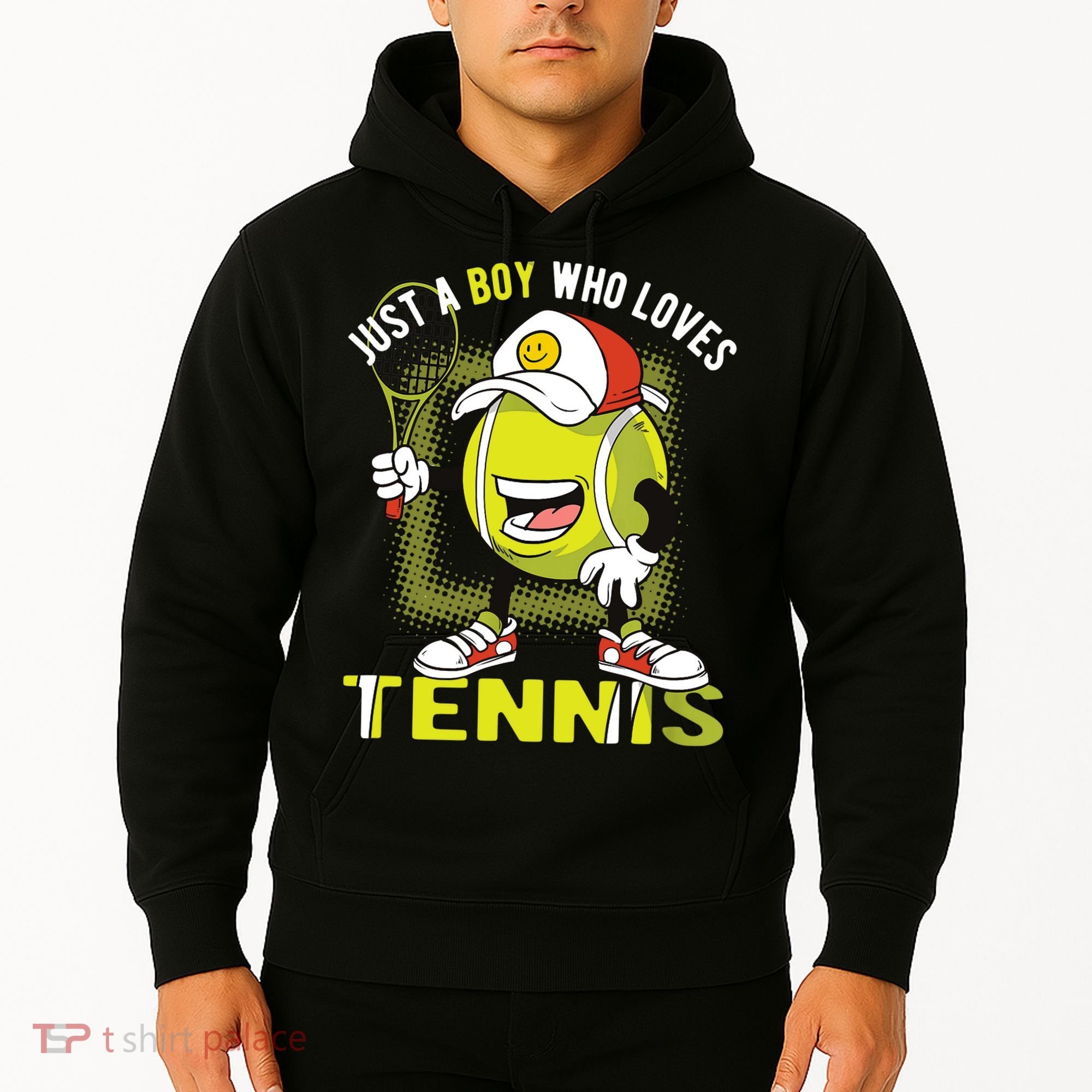 Just A Boy Who Loves Tennis Hoodie