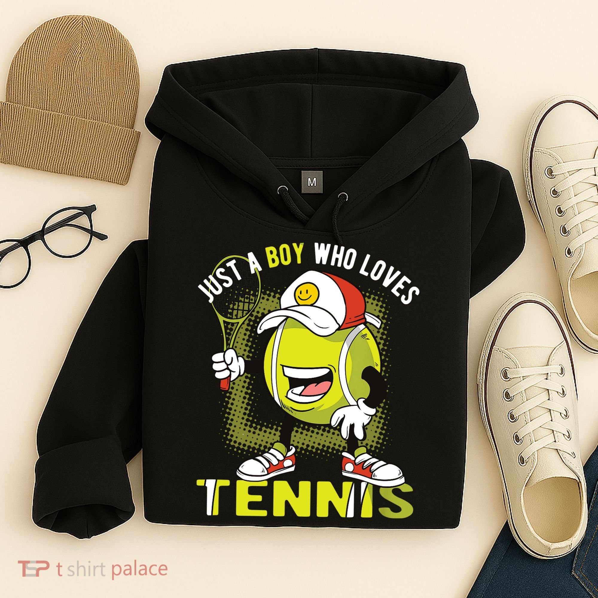 Just A Boy Who Loves Tennis Hoodie