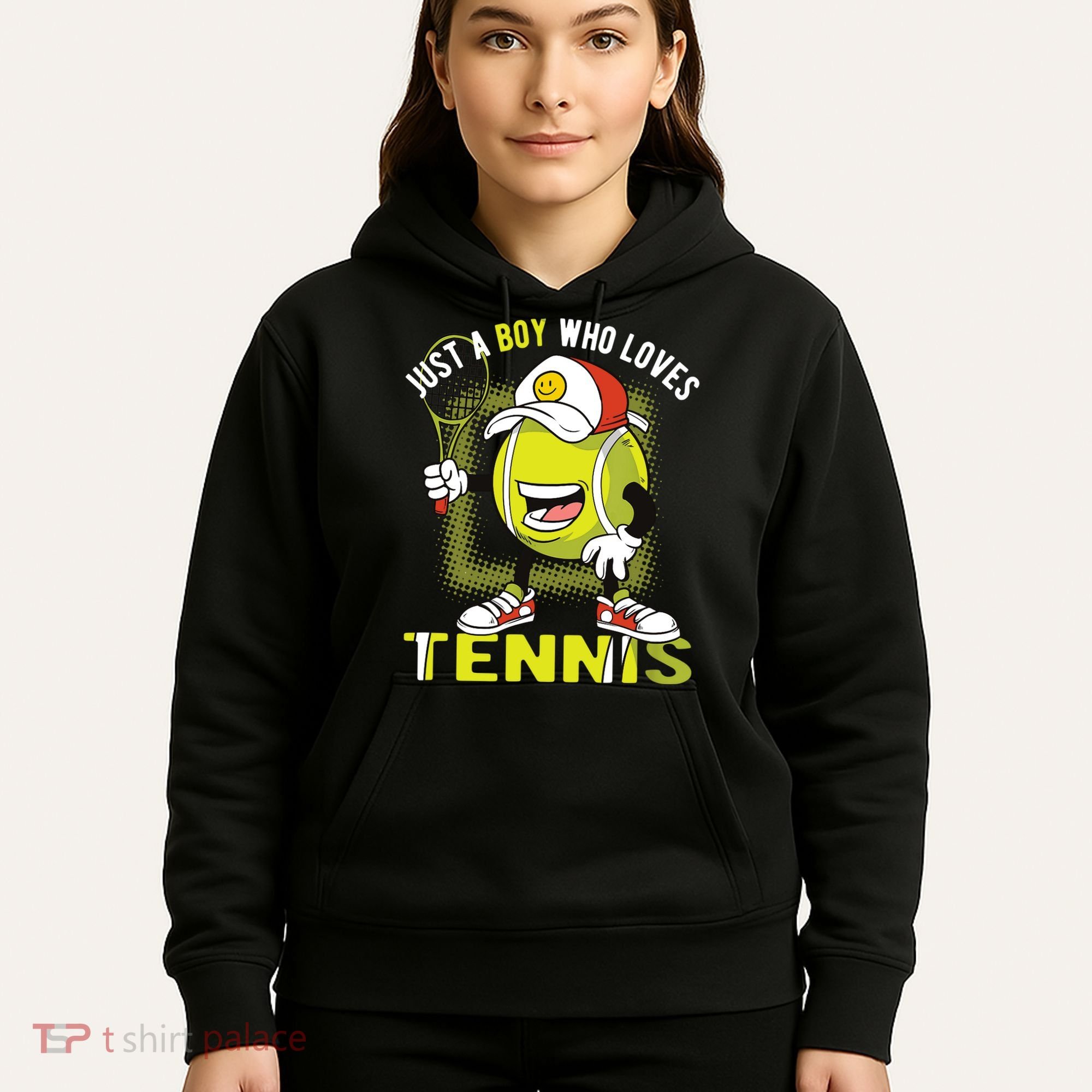 Just A Boy Who Loves Tennis Hoodie