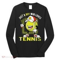 Just A Boy Who Loves Tennis Long Sleeve Shirt thumb 0