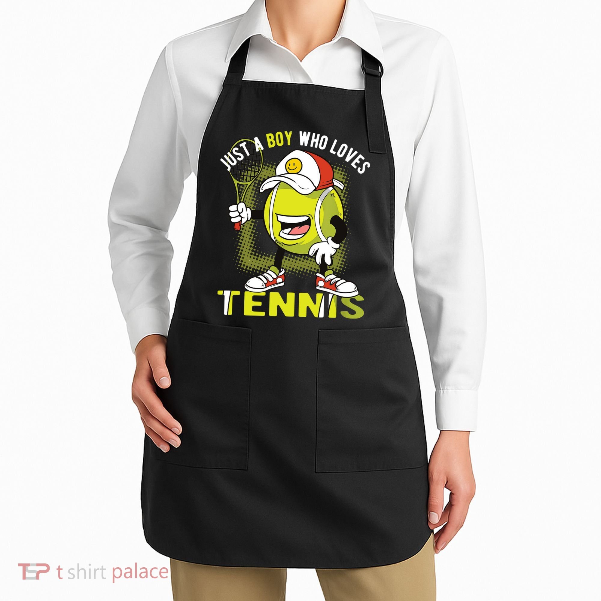 Just A Boy Who Loves Tennis Apron
