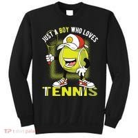 Just A Boy Who Loves Tennis Sweatshirt thumb 0