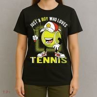 Just A Boy Who Loves Tennis T-Shirt thumb 4