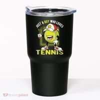 Just A Boy Who Loves Tennis Tumbler thumb 0