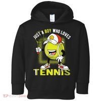 Just A Boy Who Loves Tennis Toddler Hoodie thumb 0