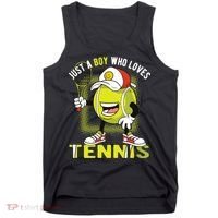Just A Boy Who Loves Tennis Tank Top thumb 0