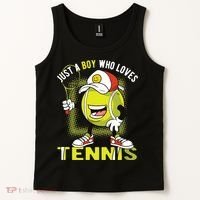 Just A Boy Who Loves Tennis Tank Top thumb 2