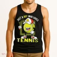 Just A Boy Who Loves Tennis Tank Top thumb 3