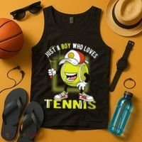 Just A Boy Who Loves Tennis Tank Top thumb 4