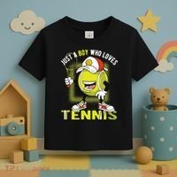 Just A Boy Who Loves Tennis Toddler T-Shirt thumb 3