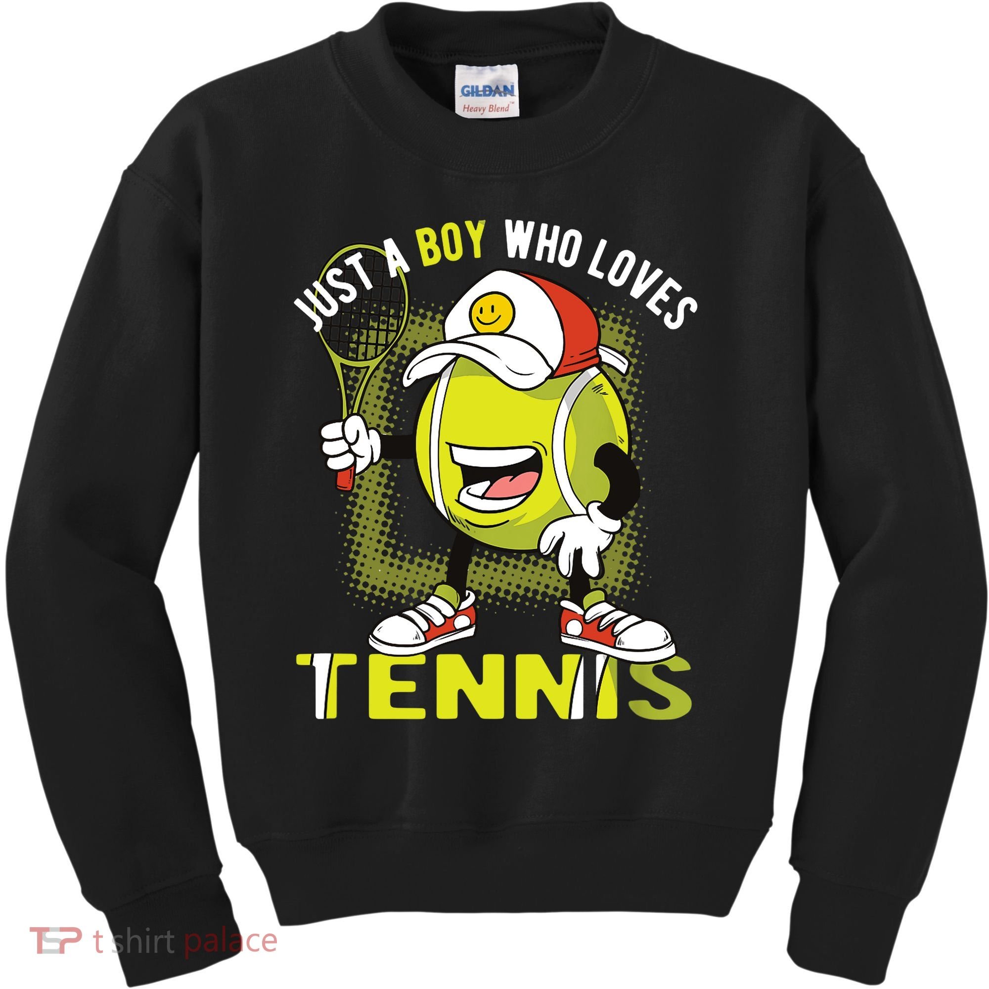 Just A Boy Who Loves Tennis Kids Sweatshirt
