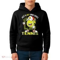 Just A Boy Who Loves Tennis Kids Hoodie thumb 4