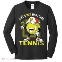 Just A Boy Who Loves Tennis Kids Long Sleeve Shirt thumb 0