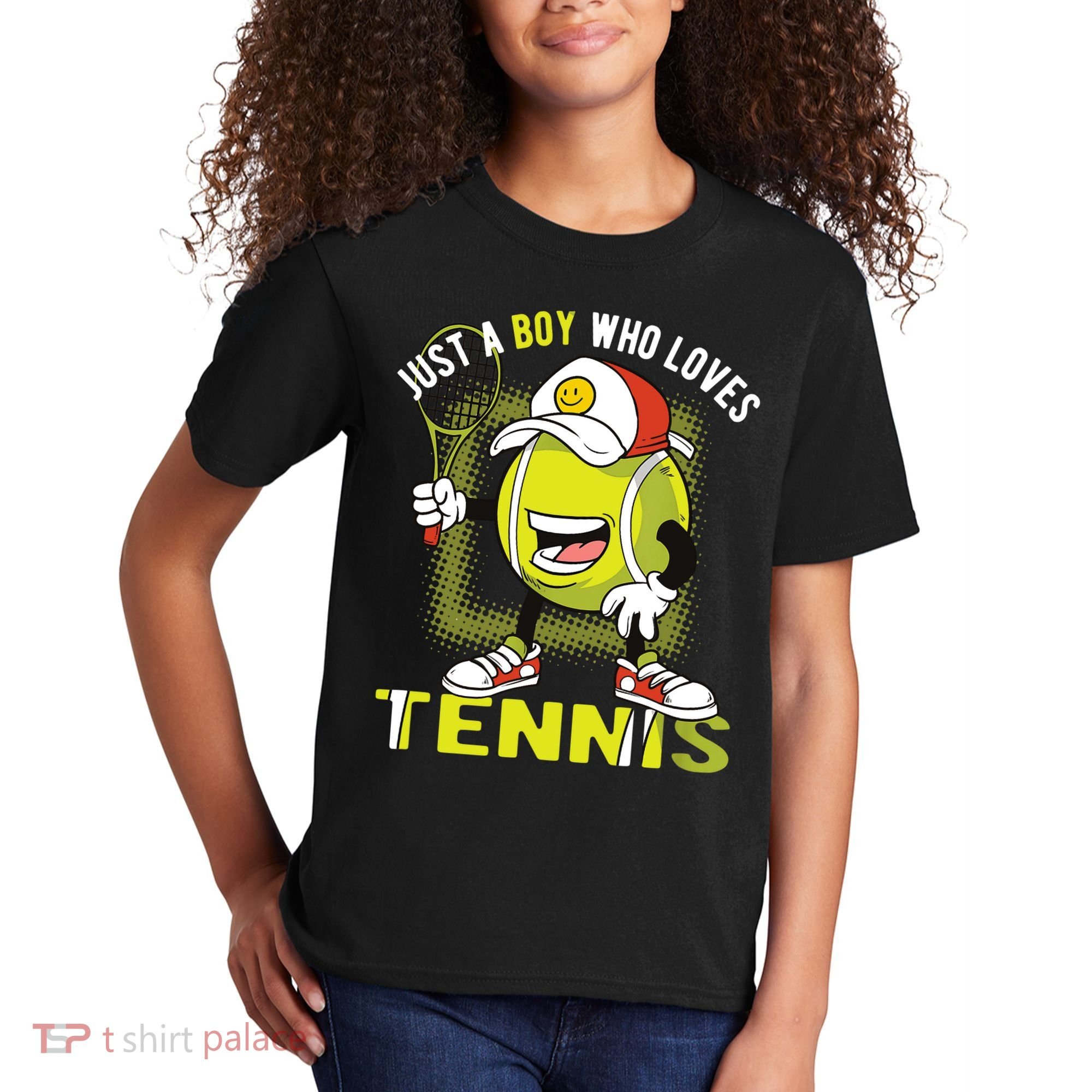 Just A Boy Who Loves Tennis Kids T-Shirt