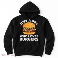 Just A Boy Who Loves Burger Cool Burger Gift Burger Boy Graphic Plus Size Shirt Hoodie thumb 0