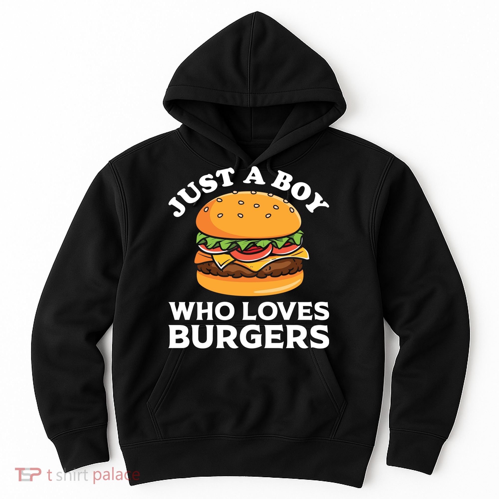 Just A Boy Who Loves Burger Cool Burger Gift Burger Boy Graphic Plus Size Shirt Hoodie