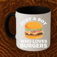 Just A Boy Who Loves Burger Cool Burger Gift Burger Boy Graphic Plus Size Shirt Coffee Mug thumb 2